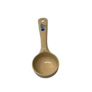 Carlisle Foodservice Measure Miser Solid Long Handle Beige 3 Oz Spoon Ladle USA